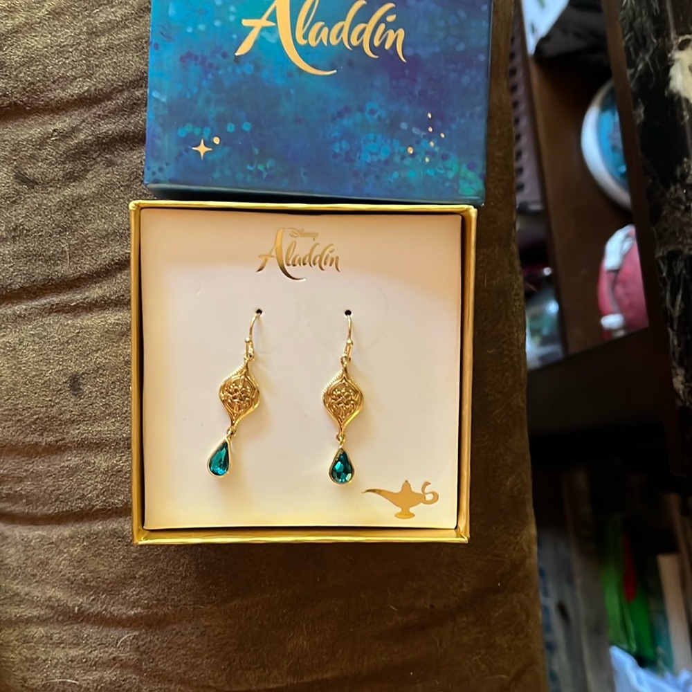 Kohl's Gold and Green Dangle Earrings